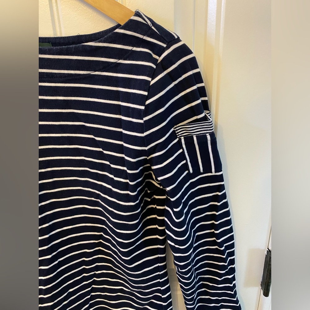 Lauren Ralph Lauren navy/white long sleeve dress